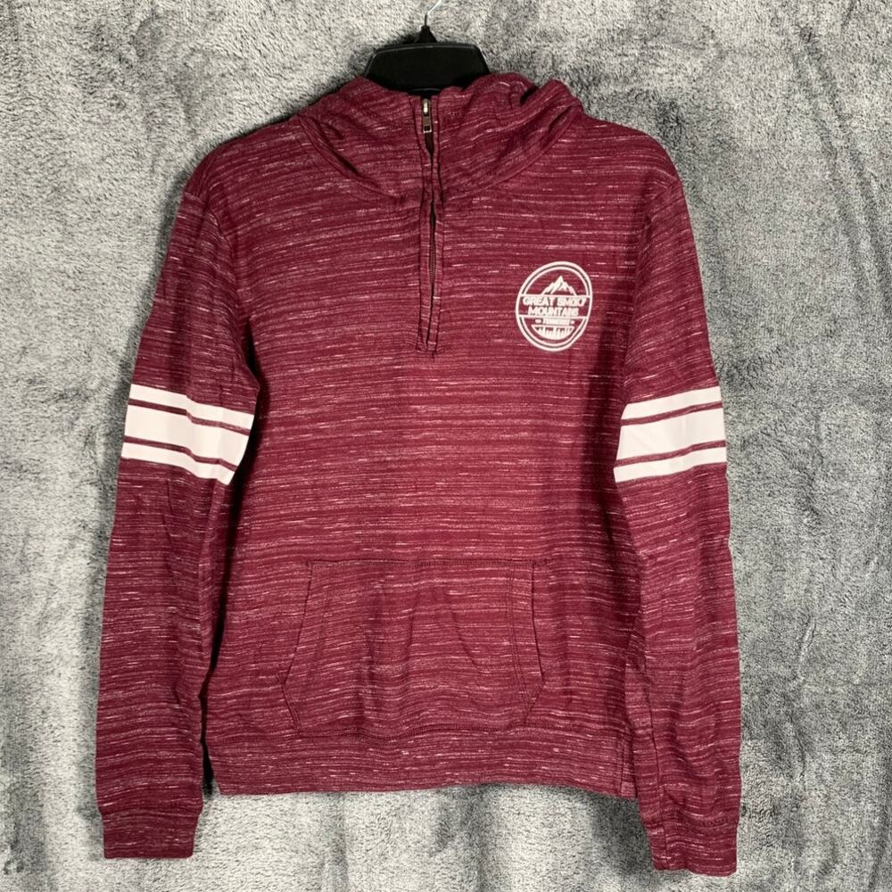 Great Smoky Mountains Tennessee Hoodie Women Medium Red 1/4 Zip LE Outdoor Gorp